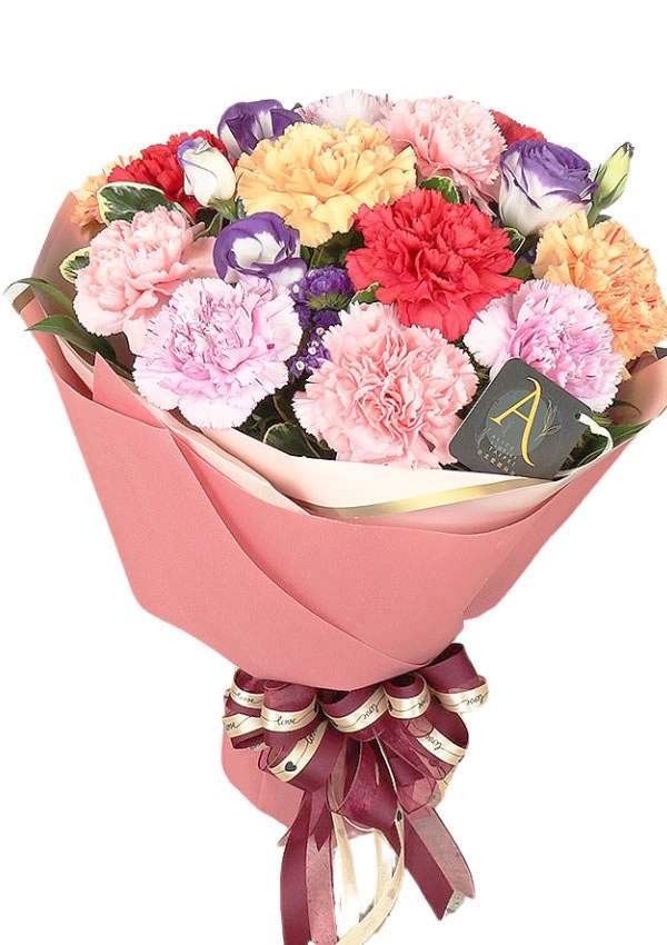 @[Mother´s Day Imported Carnation Bouquet],Warm language