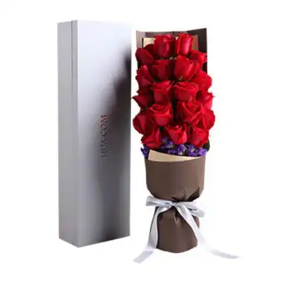 中國-情人紅玫盒裝19朵, 台北愛麗絲花坊網路花店.