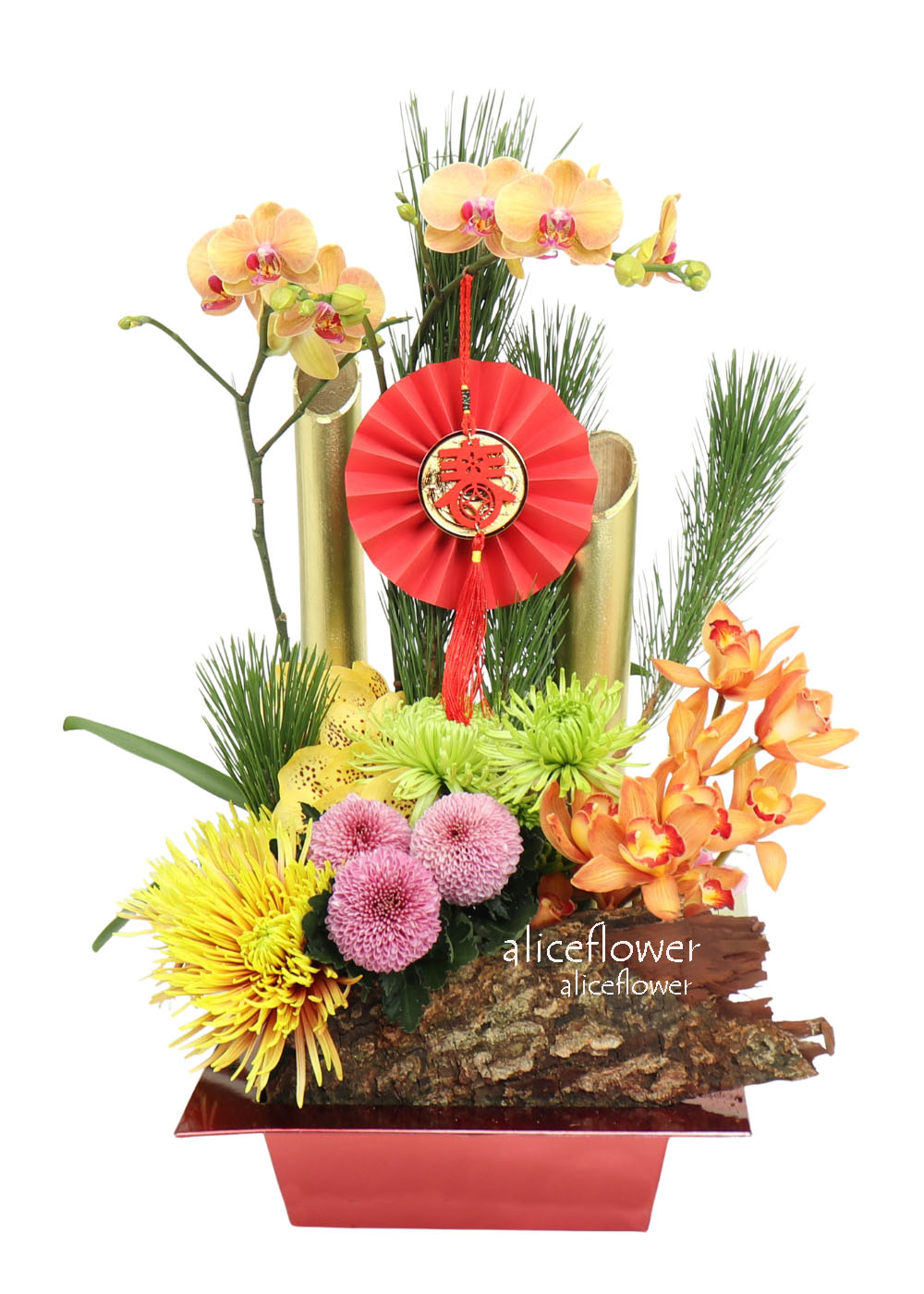 生日花禮,福星高照新年盆花