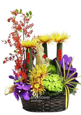 Lunar New Year Flower Arranged,Make A Fortune