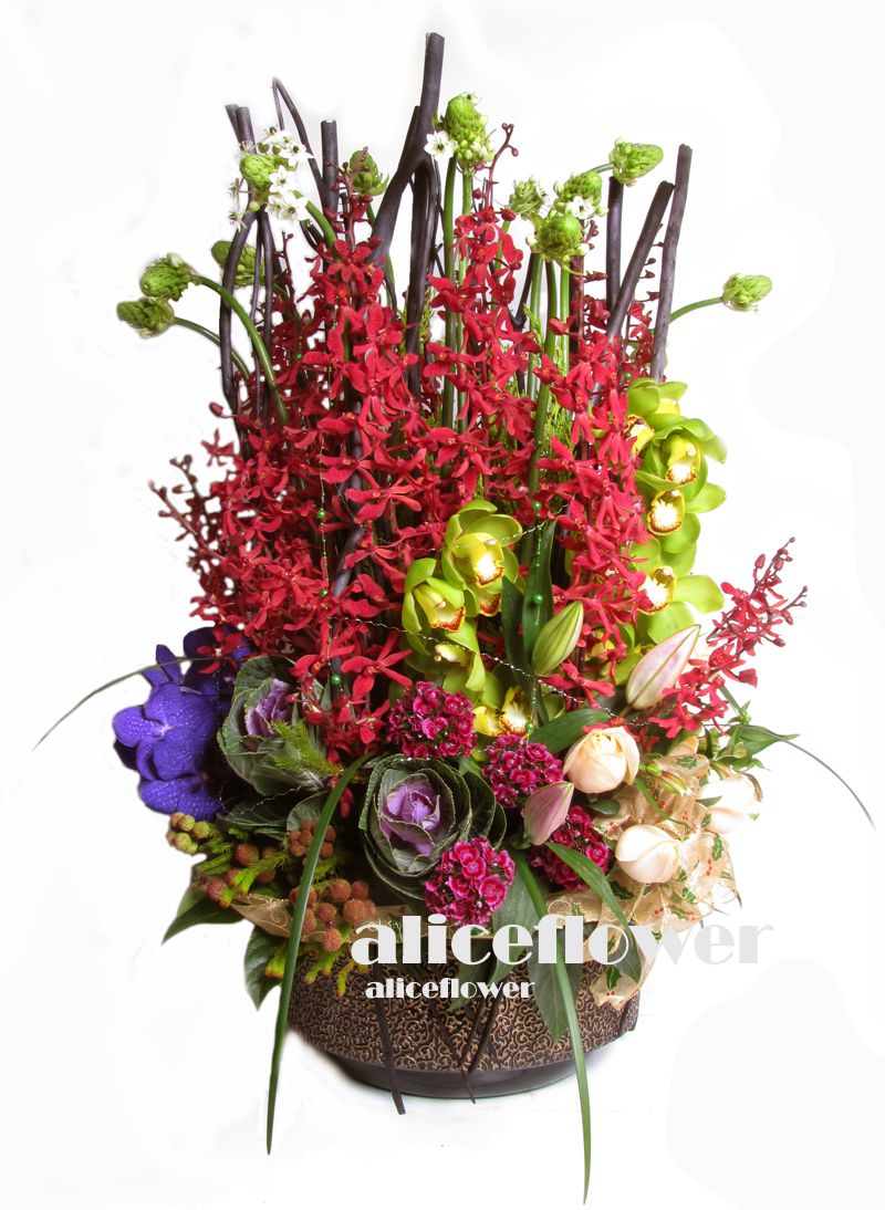 Lunar New Year Flower Arranged,Health and Longevity