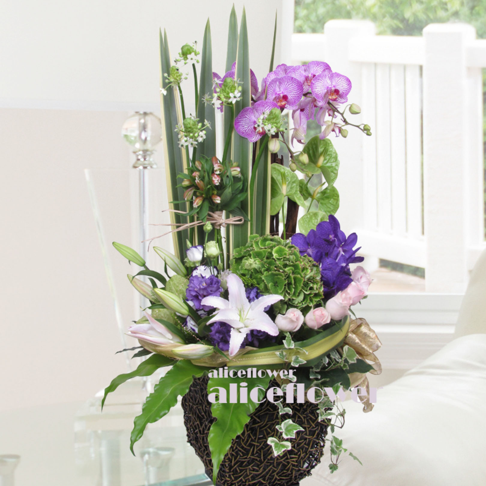 Birthday arranged flowers,Pink Elegance Special