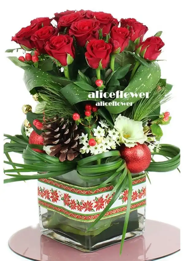 Christmas Arranged Flowers,Shimmering Stars