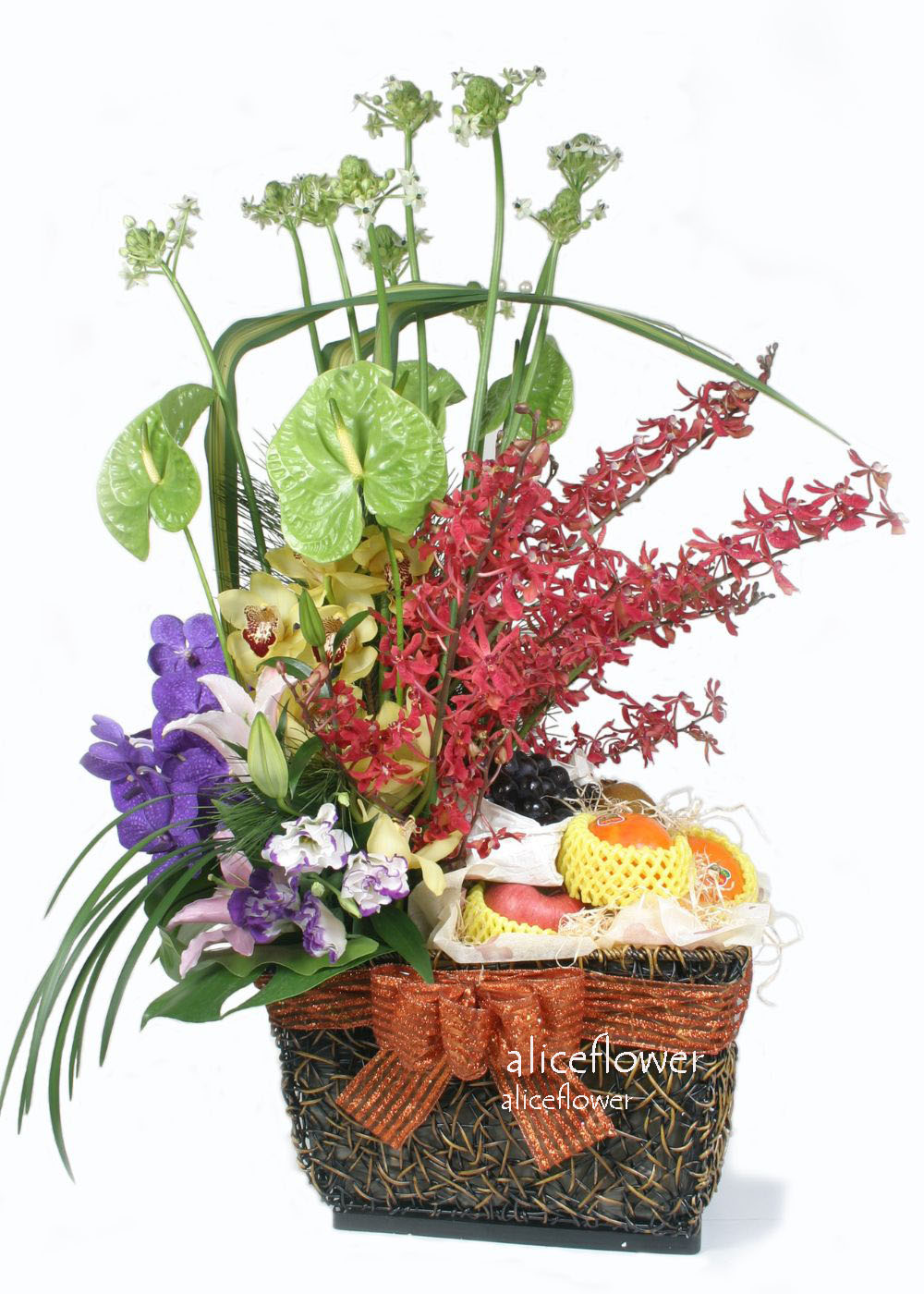 Teacher´s Day flowers,Delight fruit basket