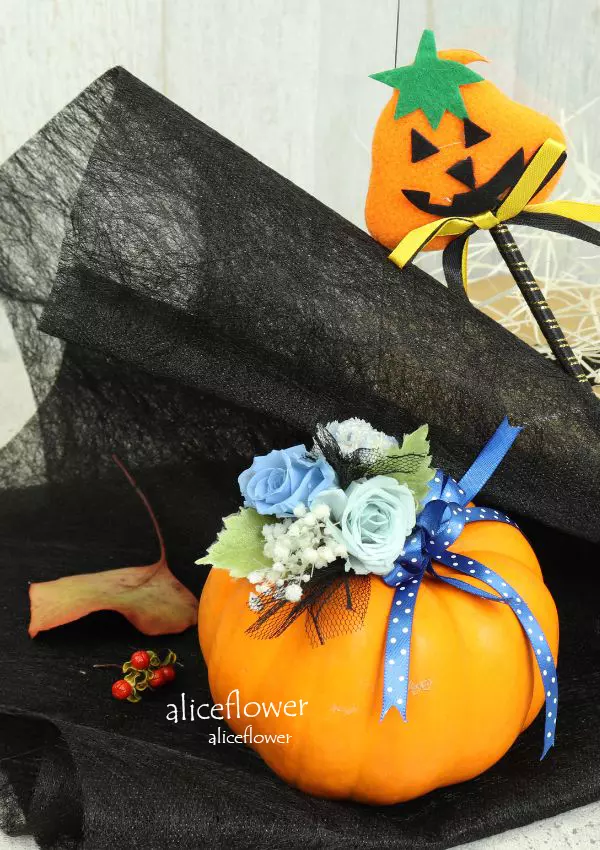 Halloween Flowers & Gift-Best wish pumpkin-Alice Florist Taipei, Taiwan.