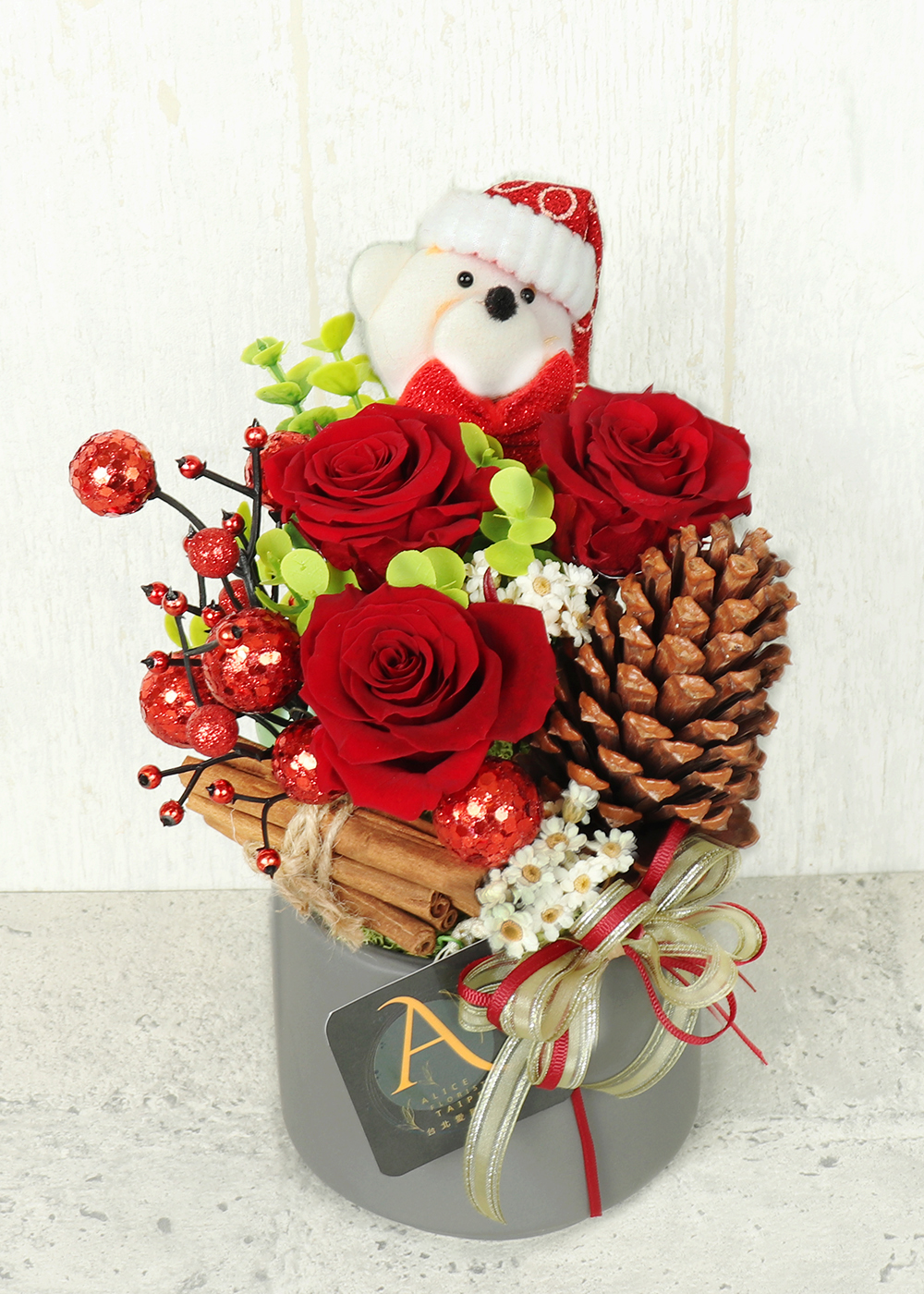 紅映聖誕*永生紅玫瑰