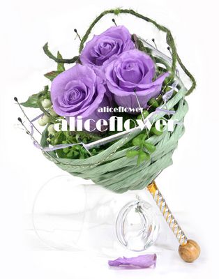 Valentine Bouquet * Forever Roses,Happy memory* Forever Roses