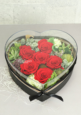 Birthday arranged flowers,Red Love  Forever Roses in the Boxs