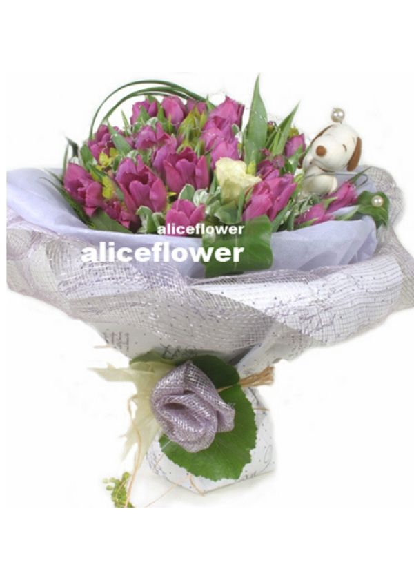 Hand wrapped bouquet,Purple Diamond