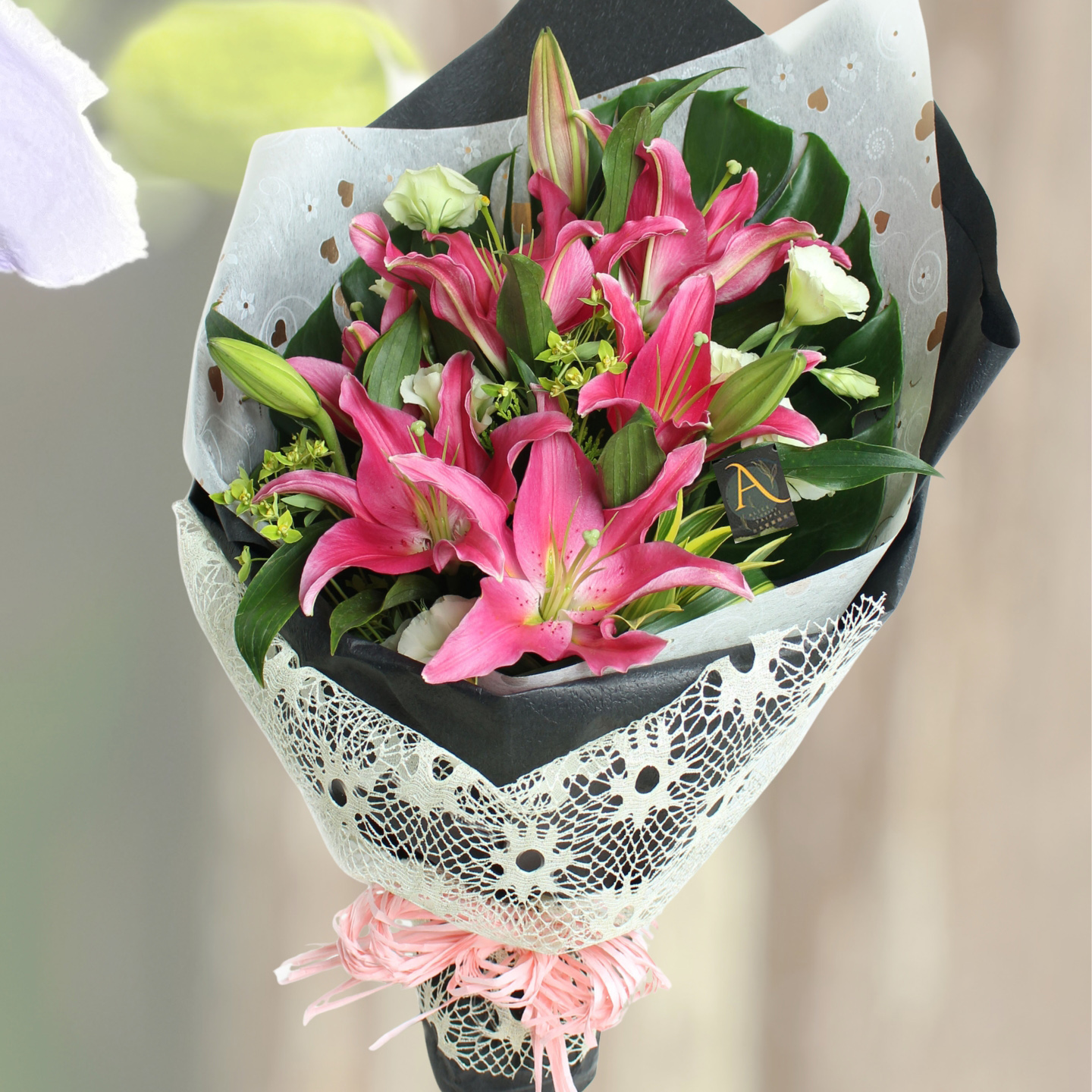 Hand wrapped bouquet,Love Cipher