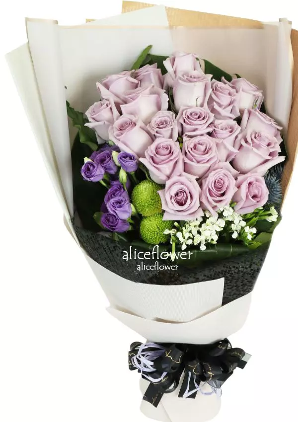 Chinese Valentine  Bouquet-Love Dorothy Dark Peach Roses.  It is a one-of-a-kind keepsake symbolizing boundless love.  -Alice Florist Taipei, Taiwan.