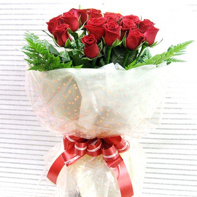 韓國,紅玫花束12朵