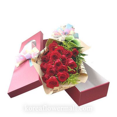 韓國,情人節玫瑰盒裝