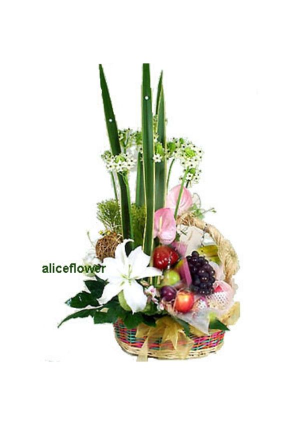 Get Well Flowers,Fruit Basket MO002