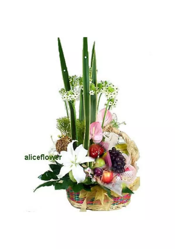 Get Well Flowers-Fruit Basket MO002,Alice florist Taipei, TAiwan..