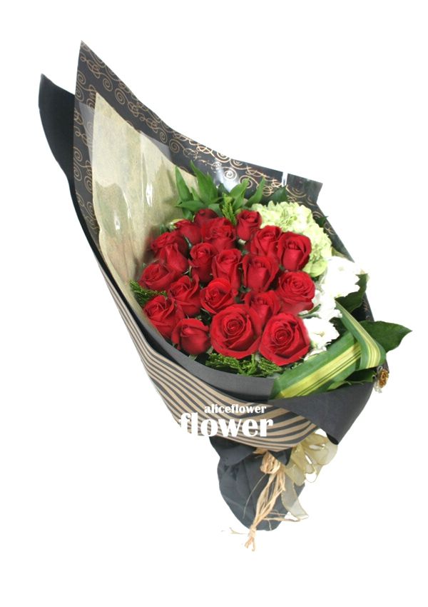 Roses Bouquet,True Love Red Roses