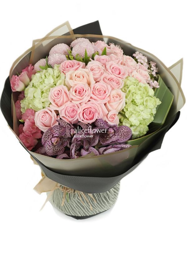 Roses Bouquet,Versace Love Pink Roses