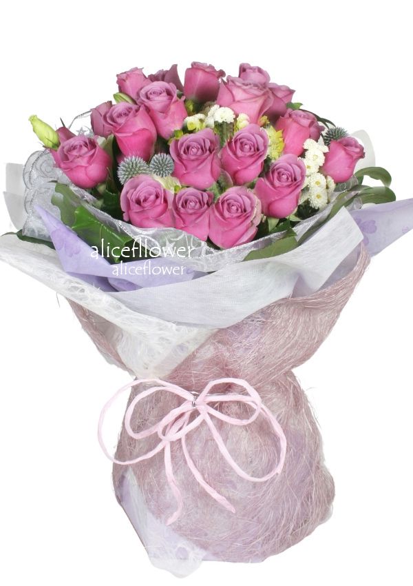 Happy Birthday Flowers,Purple Romance
