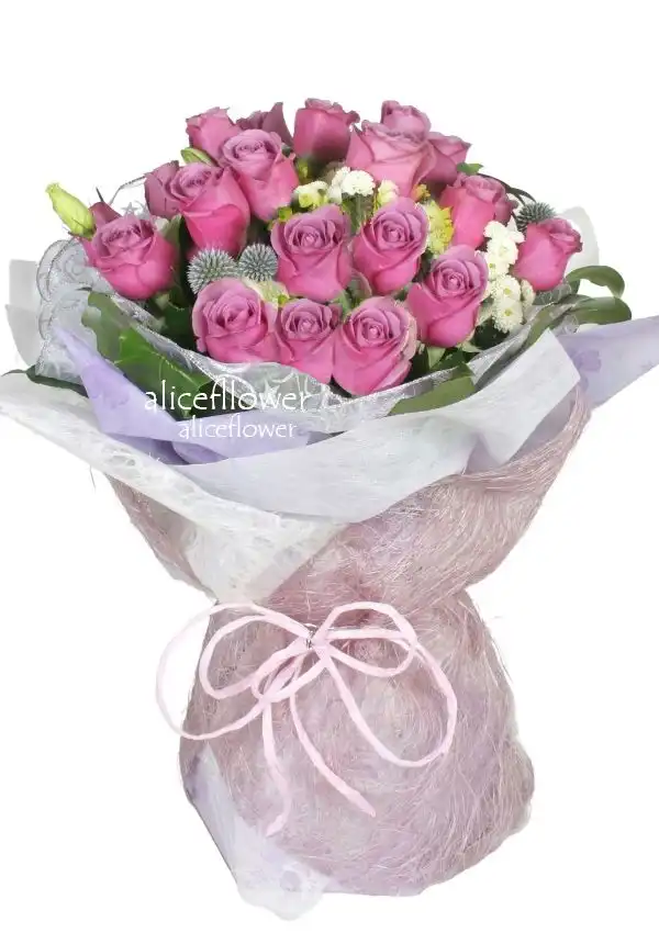 @[Roses Bouquet],Purple Romance