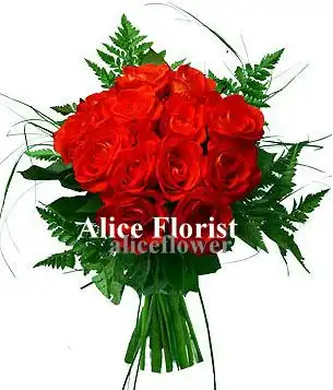 比利時-情人節玫瑰花束12朵, 台北愛麗絲花坊網路花店.