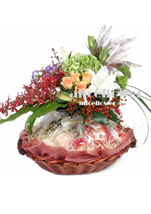 Lunar New Year Fruit Basket,Exquisite Fruit Basket