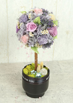 11.11 Singles’ Day Bouquets-Coffee Break, orange rose in vase- Alice Florist Taipei, Taiwan.