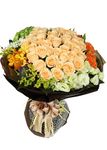 Birthday Splendor Light Orange Roses